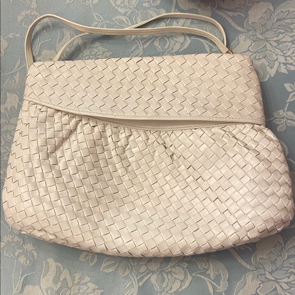Vintage Meyers USA Woven Cream Crossbody Bag - Picture 8 of 13